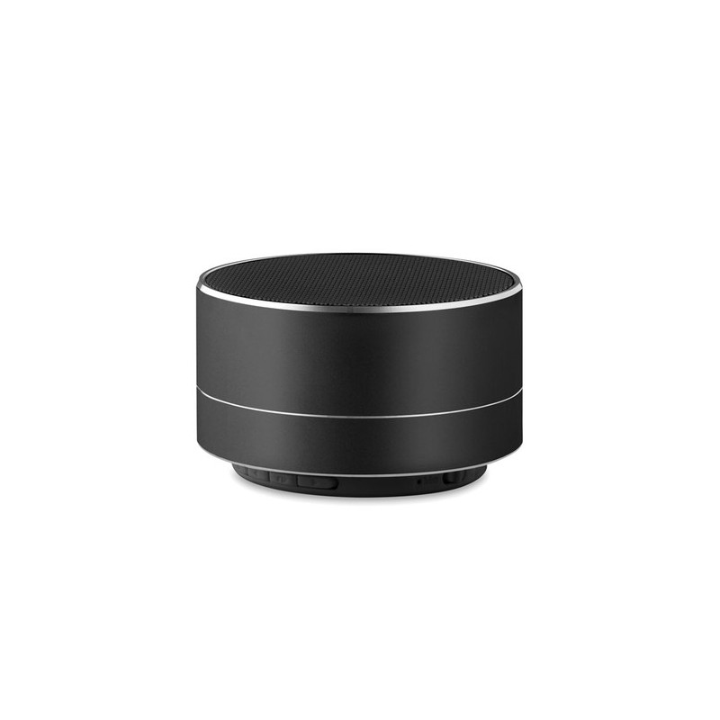 Haut-parleur rond sans fil personnalisé audio premium SOUND Matières : aluminium Couleurs : noir