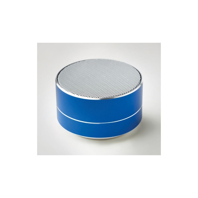 Haut-parleur rond sans fil personnalisé audio premium SOUND Matières : aluminium Couleurs : bleu royal livraison express 24h 48h