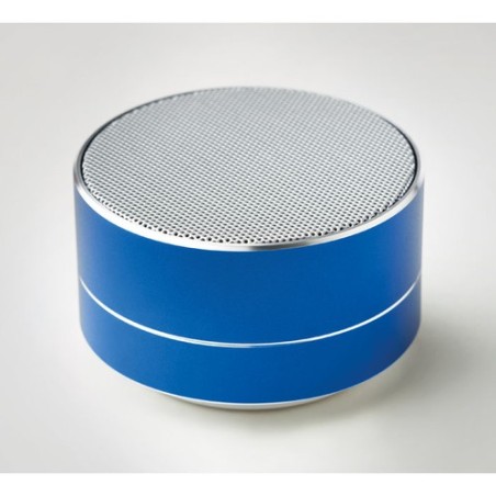 Haut-parleur rond sans fil personnalisé audio premium SOUND Matières : aluminium Couleurs : bleu royal livraison express 24h 48h