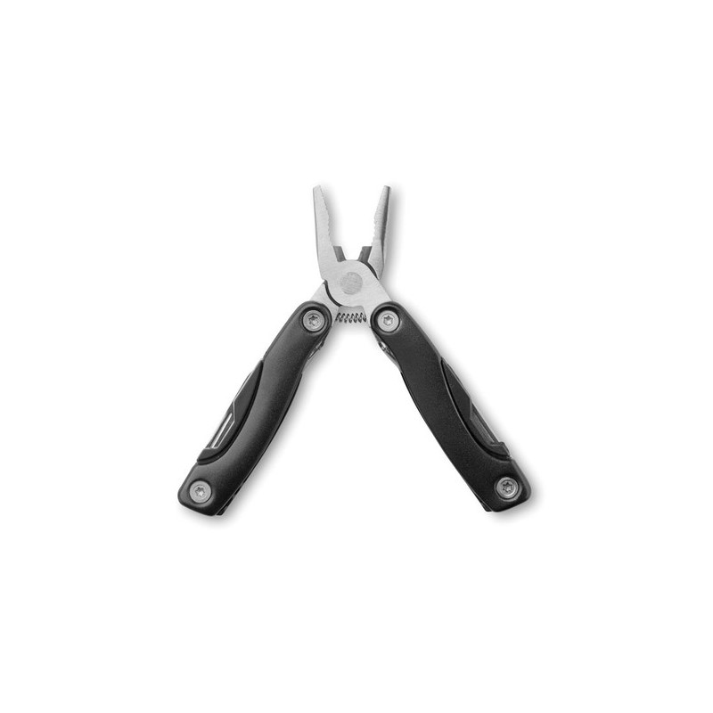 Couteau multifonctions personnalisé ALOQUIN MINI - Idéal pour l'outdoor Matières : acier inoxydable Couleurs : noir personnalisa