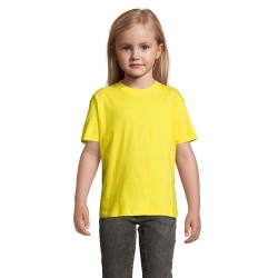 T-shirt personnalisé  150g pour enfants - Régent Kids Matières : coton Taille textile : M Couleurs : jaune citron impression hau
