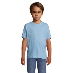 T-shirt personnalisé  150g pour enfants - Régent Kids Matières : coton Taille textile : L Couleurs : bleu ciel marquage laser ul