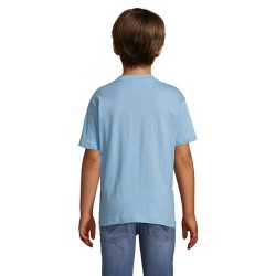 T-shirt personnalisé  150g pour enfants - Régent Kids Matières : coton Taille textile : L Couleurs : bleu ciel impression logo h