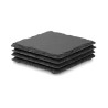 Sous-verres s en ardoise personnalisés SLATE4 Matières : ardoise Couleurs : noir