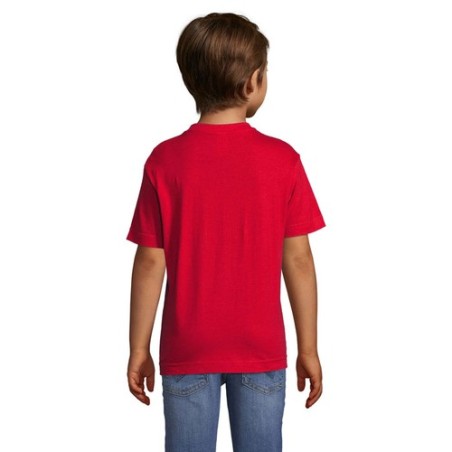 T-shirt personnalisé  150g pour enfants - Régent Kids Matières : coton Taille textile : XL Couleurs : rouge marquage laser ultra