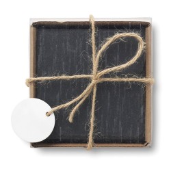 Sous-verres s en ardoise personnalisés SLATE4 Matières : ardoise Couleurs : noir goodies publicitaire événementiel