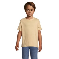 T-shirt personnalisé  150g pour enfants - Régent Kids Matières : coton Taille textile : 4XL Couleurs : sable marquage laser ultr