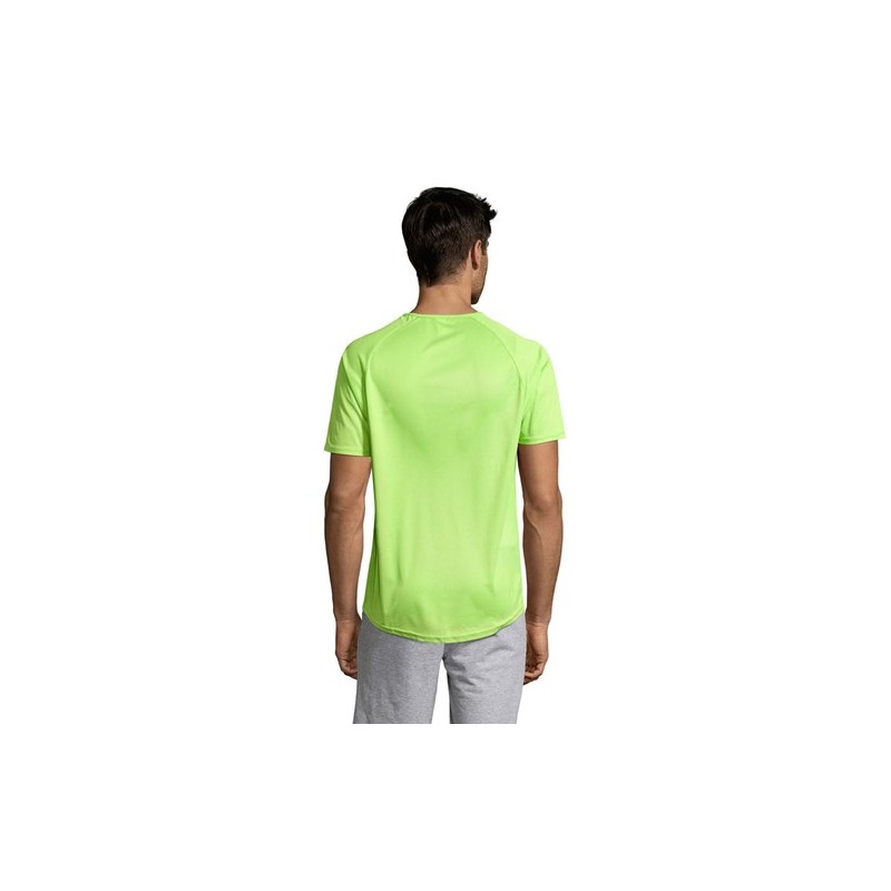 T-shirt personnalisé confortable et performant pour hommes Sporty Matières : coton Taille textile : L Couleurs : vert pomme impr