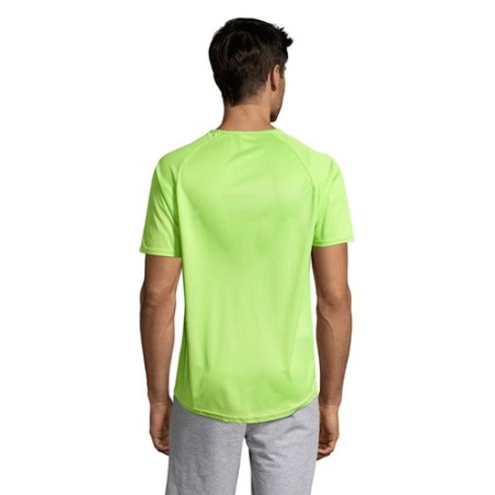 T-shirt personnalisé confortable et performant pour hommes Sporty Matières : coton Taille textile : L Couleurs : vert pomme impr