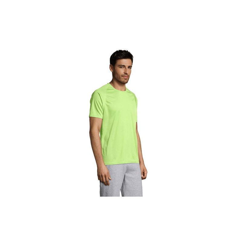 T-shirt personnalisé confortable et performant pour hommes Sporty Matières : coton Taille textile : L Couleurs : vert pomme good