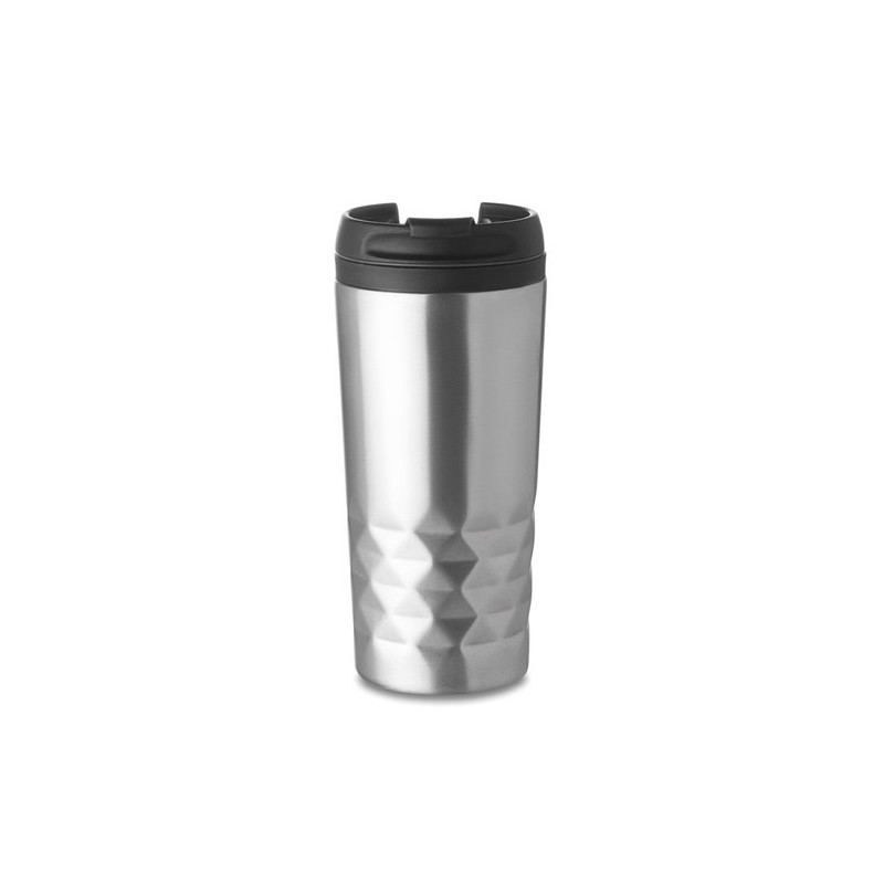 Tasse Isotherme Personnalisée Double Paroi 280 ml - TAMPAS Matières : acier inoxydable Couleurs : argenté mat personnalisable av