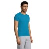 T-shirt personnalisé confortable et performant pour hommes Sporty Matières : coton Taille textile : M Couleurs : bleu aqua perso