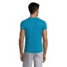 T-shirt personnalisé confortable et performant pour hommes Sporty Matières : coton Taille textile : XS Couleurs : bleu aqua acce