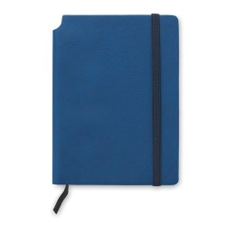 Carnet A5 en PU Personnalisé SOFTNOTE Matières : papier Couleurs : bleu personnalisable avec votre logo