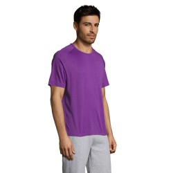 T-shirt personnalisé confortable et performant pour hommes Sporty Matières : coton Taille textile : XXS Couleurs : violet foncé 