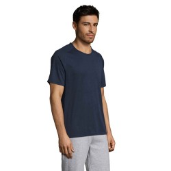 T-shirt personnalisé confortable et performant pour hommes Sporty Matières : coton Taille textile : M Couleurs : french navy goo