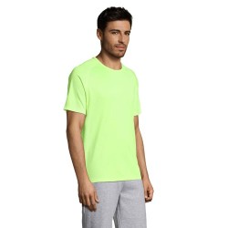 T-shirt personnalisé confortable et performant pour hommes Sporty Matières : coton Taille textile : XS Couleurs : jaune fluo per