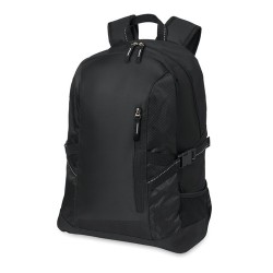 Sac à dos pratique et personnalisable en polyester TECNOTREK Matières : PET Couleurs : noir cadeau entreprise pas cher