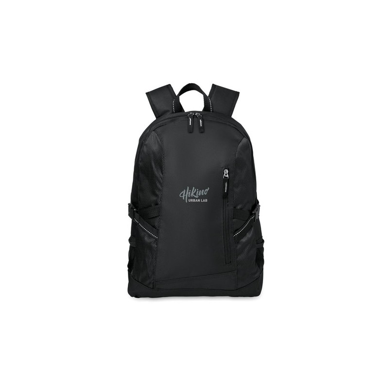 Sac à dos pratique et personnalisable en polyester TECNOTREK Matières : PET Couleurs : noir impression haute définition