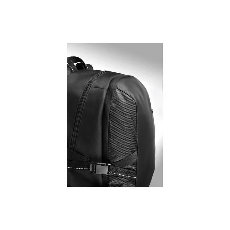 Sac à dos pratique et personnalisable en polyester TECNOTREK Matières : PET Couleurs : noir livraison express 24h 48h