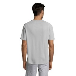 T-shirt personnalisé confortable et performant pour hommes Sporty Matières : coton Taille textile : S Couleurs : gris pur cadeau