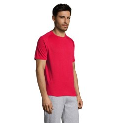 T-shirt personnalisé confortable et performant pour hommes Sporty Matières : coton Taille textile : XL Couleurs : rouge livraiso