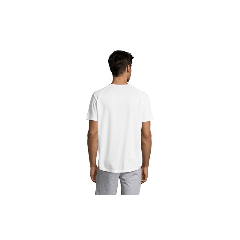 T-shirt personnalisé confortable et performant pour hommes Sporty Matières : coton Taille textile : M Couleurs : blanc goodies p