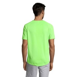 T-shirt personnalisé confortable et performant pour hommes Sporty Matières : coton Taille textile : 3XL Couleurs : vert fluo cad