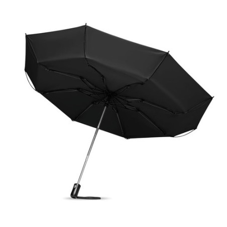 Parapluie réversible pliable pratique et élégant DUNDEE Matières : verre Couleurs : noir cadeau collaborateur premium