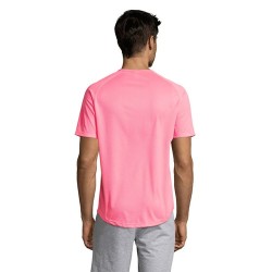 T-shirt personnalisé confortable et performant pour hommes Sporty Matières : coton Taille textile : M Couleurs : rose fluo cadea