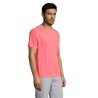 T-shirt personnalisé confortable et performant pour hommes Sporty Matières : coton Taille textile : M Couleurs : corail fluo mar