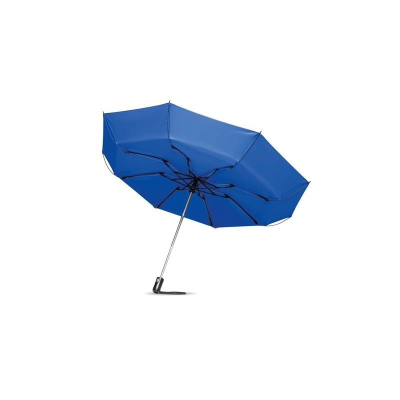 Parapluie réversible pliable pratique et élégant DUNDEE Matières : verre Couleurs : bleu royal personnalisation rapide en France