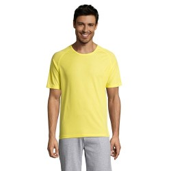 T-shirt personnalisé confortable et performant pour hommes Sporty Matières : coton Taille textile : M Couleurs : jaune citron pe