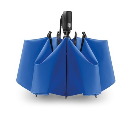 Parapluie réversible pliable pratique et élégant DUNDEE Matières : verre Couleurs : bleu royal impression logo haute qualité