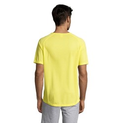T-shirt personnalisé confortable et performant pour hommes Sporty Matières : coton Taille textile : XL Couleurs : jaune citron m