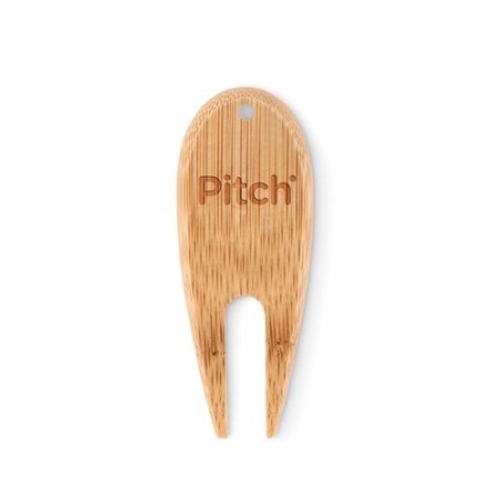 Relève pitch  en bambou personnalisé - BOGEY Matières : bambou Couleurs : bois goodies publicitaire événementiel