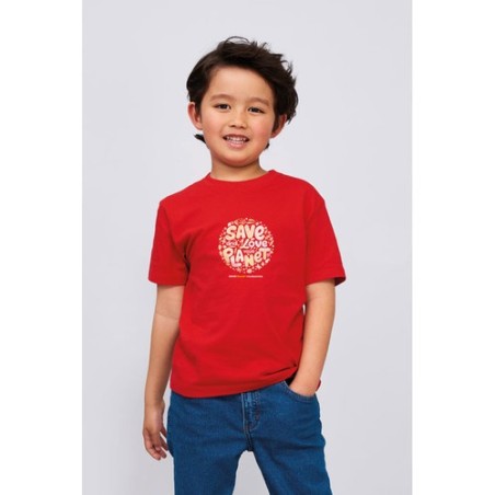 T-shirt Enfant Personnalisé 190g - IMPERIAL KIDS Matières : coton Taille textile : 3XL Couleurs : noir profond goodies publicita