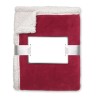 Couverture personnalisée PP/sherpa ZERMATT - Douceur et style assurés à prix abordable Matières : PET Couleurs : bordeaux objet 
