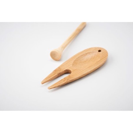 Relève pitch  en bambou personnalisé - BOGEY Matières : bambou Couleurs : bois impression haute définition