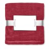 Couverture  en flanelle blanche - DAVOS Matières : PET Couleurs : bordeaux personnalisation rapide en France