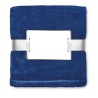 Couverture  en flanelle blanche - DAVOS Matières : PET Couleurs : bleu cadeau collaborateur premium