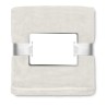 Couverture  en flanelle blanche - DAVOS Matières : PET Couleurs : beige objet promotionnel éco-responsable
