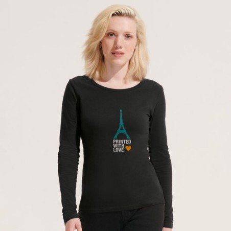 T-shirt Majestic Manches Longues Femme