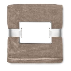 Couverture  en flanelle blanche - DAVOS Matières : PET Couleurs : kaki livraison express 24h 48h
