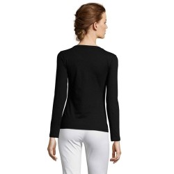 T-shirt Femme Personnalisé 150g Éco-responsable - Majestic Matières : coton Taille textile : M Couleurs : noir profond personnal