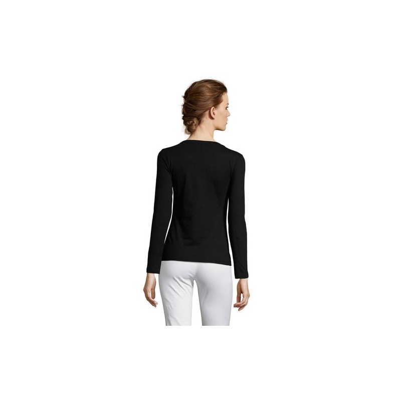 T-shirt Femme Personnalisé 150g Éco-responsable - Majestic Matières : coton Taille textile : M Couleurs : noir profond personnal