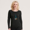 T-shirt Femme Personnalisé 150g Éco-responsable - Majestic Matières : coton Taille textile : S Couleurs : noir profond marquage 