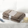 Couverture  en flanelle blanche - DAVOS Matières : PET Couleurs : kaki cadeau client original