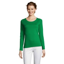 T-shirt Femme Personnalisé 150g Éco-responsable - Majestic Matières : coton Taille textile : XL Couleurs : vert prairie cadeau c