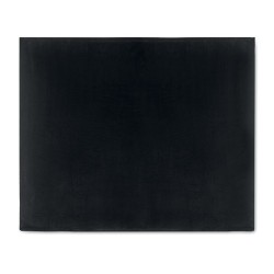 Couverture  en flanelle blanche - DAVOS Matières : PET Couleurs : noir marquage laser ultra précis